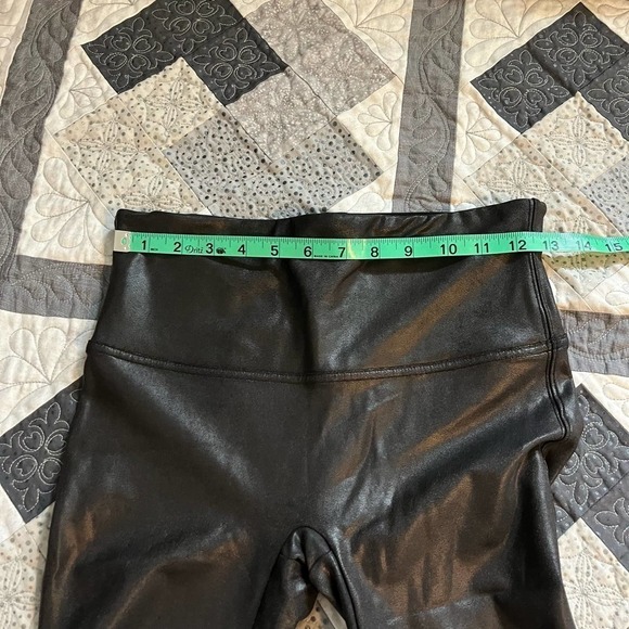 Spanx faux leather black‎ leggings women’s size large - Picture 6 of 9